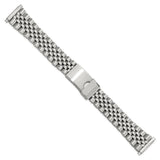 Gilden Mens 18-22mm Long Jubilee-Style Satin and Polished Stainless Steel with Deployment Buckle 7 inch Watch Band