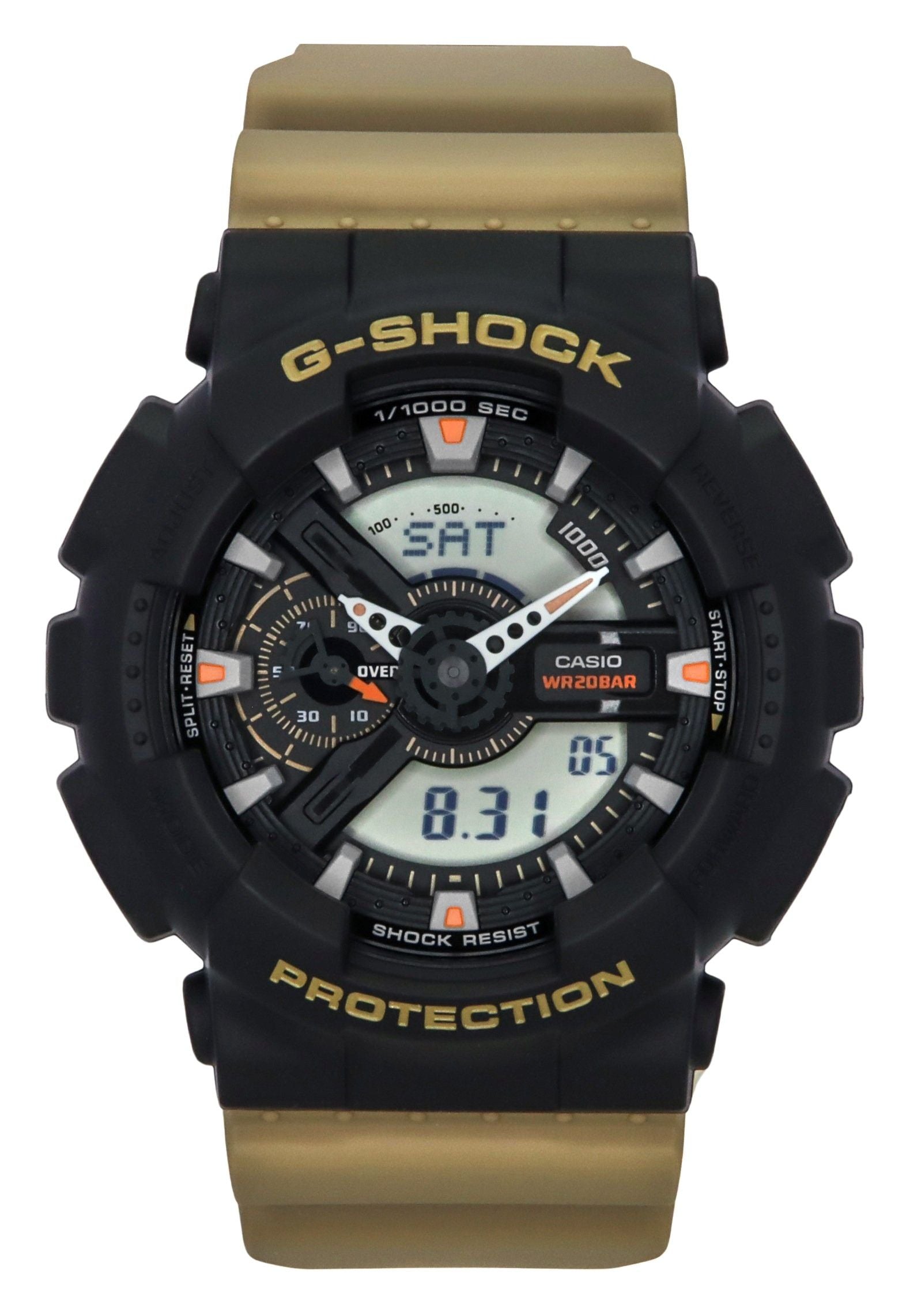 Casio G-Shock Analog Digital Resin Strap Black Dial Quartz GA 