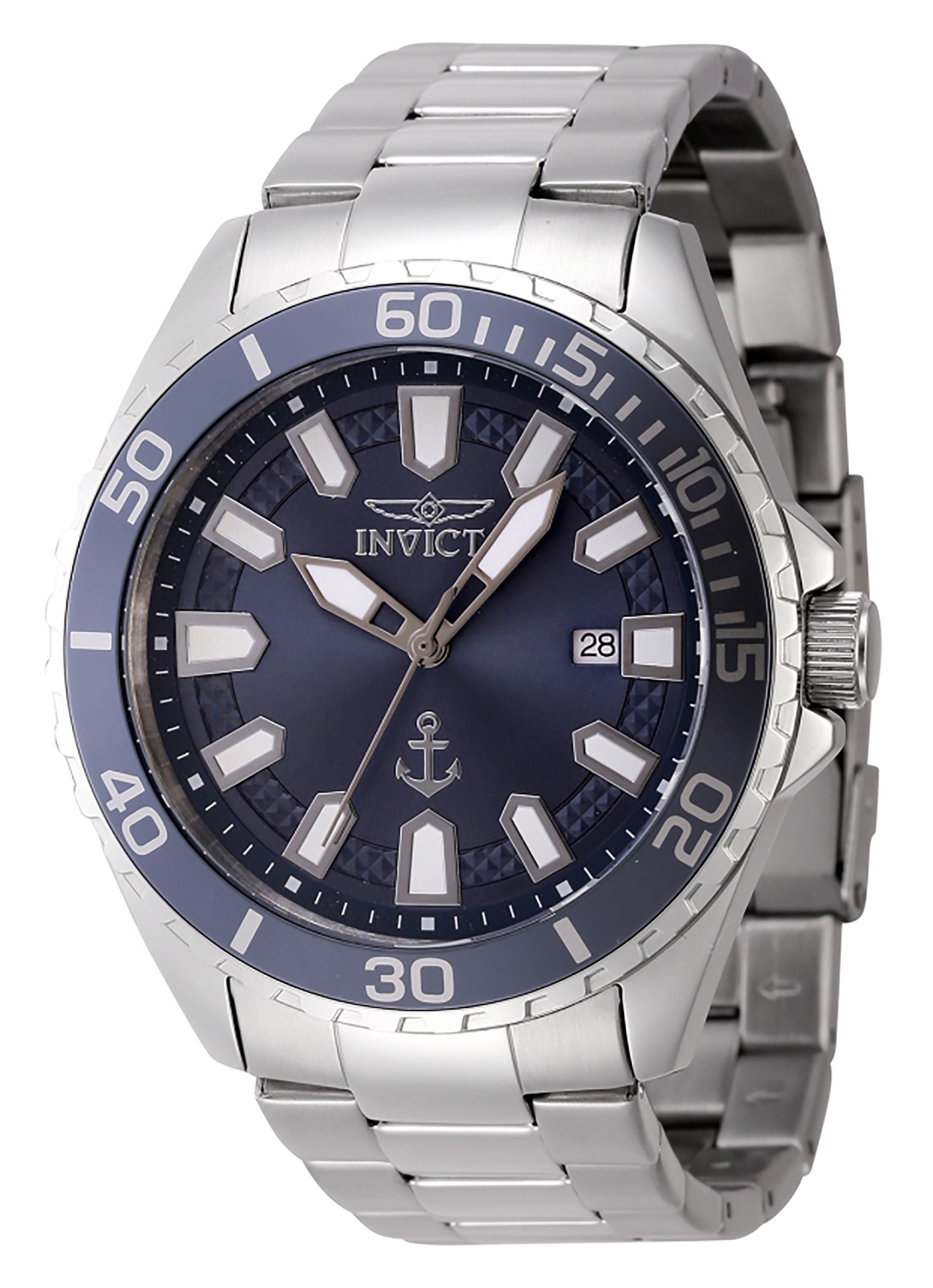 Invicta Silver Stainless Steel Ocean Voyager Caseback Amazon.com: Invicta Ocean Voyage Men 43mm Stainless Steel  main image 2