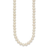 6-7mm White Semi-round Freshwater Cultured Pearl Endless 80 inch Necklace