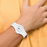 Charles-Hubert White Ceramic Multifunction White Dial Watch