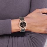 Charles-Hubert Black Ceramic 40mm Stainless Steel Rose IP-plated Crystal Bezel Black Dial with Date Watch