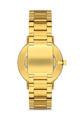 Omax Men's Watch Two-Toned 42mm Gold and Gold PVD Coated Stainless Steel with Black Dial | Gold Hands with Gold Arabic Numerals | Water Resistant