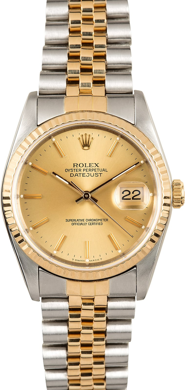 PRE OWNED MENS USED ROLEX DATEJUST 16233 (36MM)