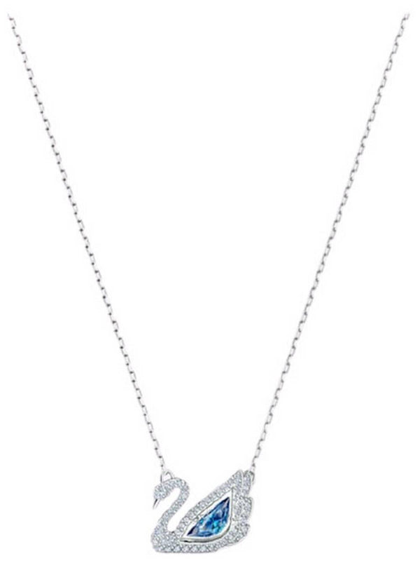 Swarovski Dancing Stone 5533397 Rhodium Plated Swan Women's Necklace