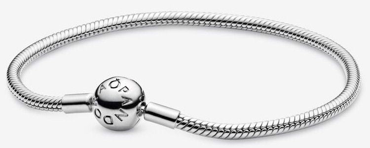 Pandora Women's Sterling Silver Snake Chain Charm Bracelet with