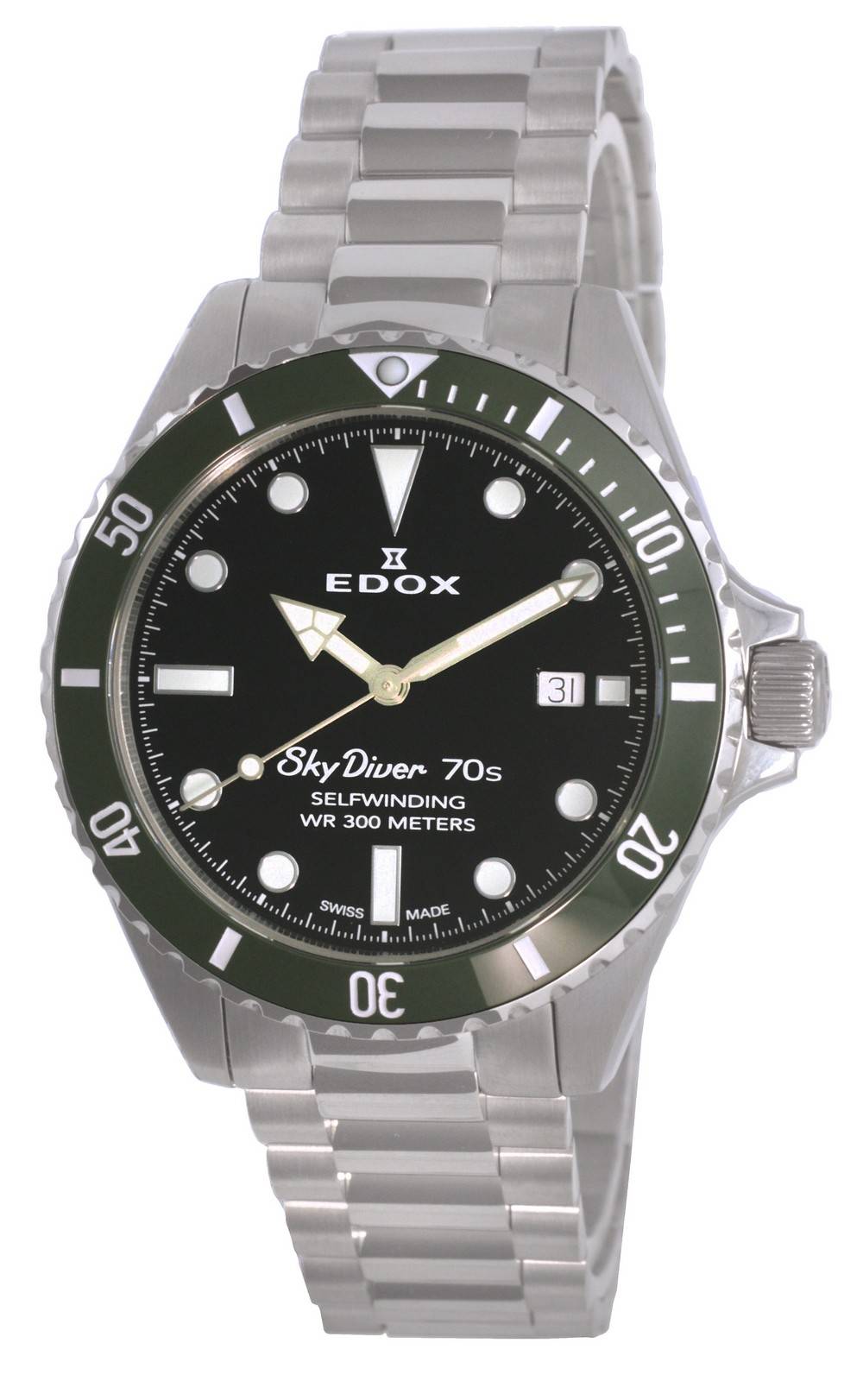 Edox Skydiver 70's Black Dial Automatic Diver's 801153VMNN 80115 3VM N ...