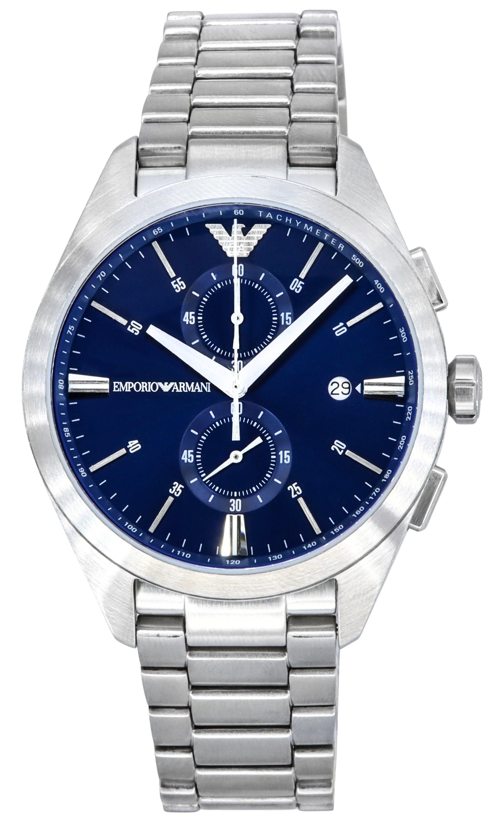 Stainless Steel Watches Claudio Nubo AR Armani Quartz Dial Blue – Chronograph Emporio