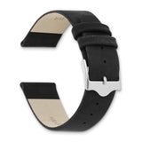 19mm Black Suede Flat Leather Gold-tone Buckle Watch Band
