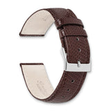 20mm Dark Brown Genuine Lizard Gold-tone Buckle Watch Band