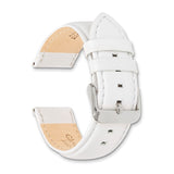 24mm White Glove Leather Gold-tone Buckle Watch Band