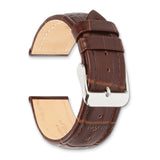 18mm Light Brown Matte Alligator Grain Gold-tone Bkle Watch Band