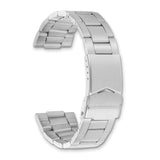DeBeer 18-20mm Satin Stainless Steel Oyster-Style Link with Deployment Buckle 6.75 inch Watch Band