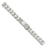 DeBeer 11-14mm Ladies Satin Stainless Steel Oyster-Style with Deployment Buckle 6.75 inch Watch Band