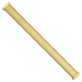 DeBeer 11-15mm Ladies Sanded and Polished Gold-tone Stainless Steel Thin-Flexo Expansion Link 6 inch Watch Band