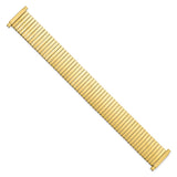 DeBeer 17-22mm Mens Satin Gold-tone Stainless Steel Thin-Flexo Satin Expansion 6.5 inch Watch Band