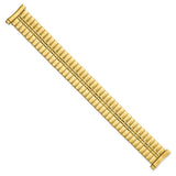 DeBeer 16-20mm Mens Sanded and Polished Gold-tone Stainless Steel De-Flexo Expansion Link 6.75 inch Watch Band