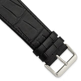 Gilden Black 26mm Matte Gator Grain Calfskin Watch Band