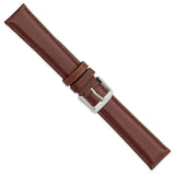 Gilden 18mm Brown Oilskin Leather with Stainless Steel Buckle 7.4 inch Watch Band