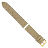 DeBeer 24mm Beige Nylon Canvas with Black Leather Lining and Gold-tone Buckle 7.75 inch Watch Band