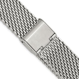 DeBeer 18mm Stainless Steel Mesh with Deployment Clasp 7.5 inch Watch Strap