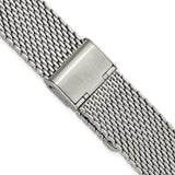 DeBeer 20mm Stainless Steel Mesh with Deployment Clasp 7.5 inch Watch Strap