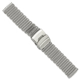 DeBeer 24mm Stainless Steel Shark Mesh with Divers Clasp 7 inch Watch Strap