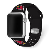 Gametime AZ Cardinals Silicon Band fits Apple Watch (38/40mm Black)
