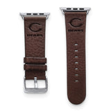 Gametime Chicago Bears Leather Band fits Apple Watch (42/44mm M/L Brown)