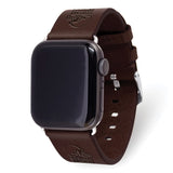 Gametime Cleve. Browns Leather Band fits Apple Watch (38/40mm M/L Brown)