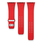 Gametime KC Chiefs Deboss Silicon Band fits Apple Watch (42/44mm Red)