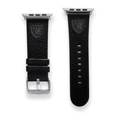 Gametime Vegas Raiders Leather Band fits Apple Watch (38/40mm S/M Black)