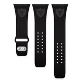 Gametime Vegas Raiders Deboss Silicon Band fits Apple Watch (42/44mm Black)