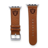 Gametime Vegas Raiders Leather Band fits Apple Watch (38/40mm S/M Tan)