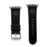 Gametime Mia. Dolphins Leather Band fits Apple Watch (42/44mm S/M Black)