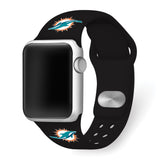 Gametime Miami Dolphins Silicon Band fits Apple Watch (38/40mm Black)