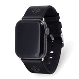 Gametime New Orl. Saints Leather Band fits Apple Watch (38/40mm S/M Black)