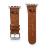 Gametime San Fran. 49ers Leather Band fits Apple Watch (38/40mm S/M Tan)