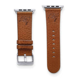 Gametime TB Buccaneers Leather Band fits Apple Watch (42/44mm S/M Tan)