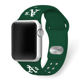 Gametime Oakland A's Silicon Band fits Apple Watch (42/44mm Green)