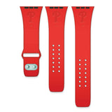 Gametime Phila. Phillies Deboss Silicon Band fits Apple Watch (42/40mm Red)