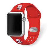 Gametime St Louis Cardinals Silicon Band fits Apple Watch (38/40mm Red)