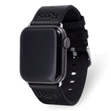 Gametime Tampa Bay Rays Leather Band fits Apple Watch (42/44mm S/M Black)