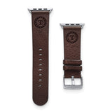 Gametime TX Rangers Leather Band fits Apple Watch (42/44mm S/M Brown)