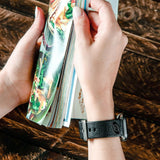 Gametime Carol. Hurricanes Leather Band fits Apple Watch (38/40mm S/M Black