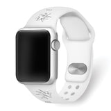 Gametime San Jose Sharks Deboss Silicon Band fits Apple Watch (38/40mm Whit