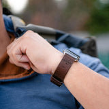 Gametime Wash. Capitals Leather Band fits Apple Watch (38/40mm S/M Brown)