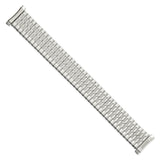 Gilden Mens 18-22mm Satin and Polished Curved-End Stainless Steel 6.75 inch Expansion Watch Band