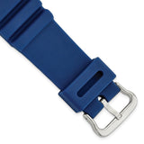 Gilden 22mm Blue Polyurethane Sport with Stainless Steel Buckle 7.9 inch Watch Band