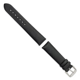 Gilden 20mm Black Padded No-Stitch Calfskin Stainless Buckle Watch Band
